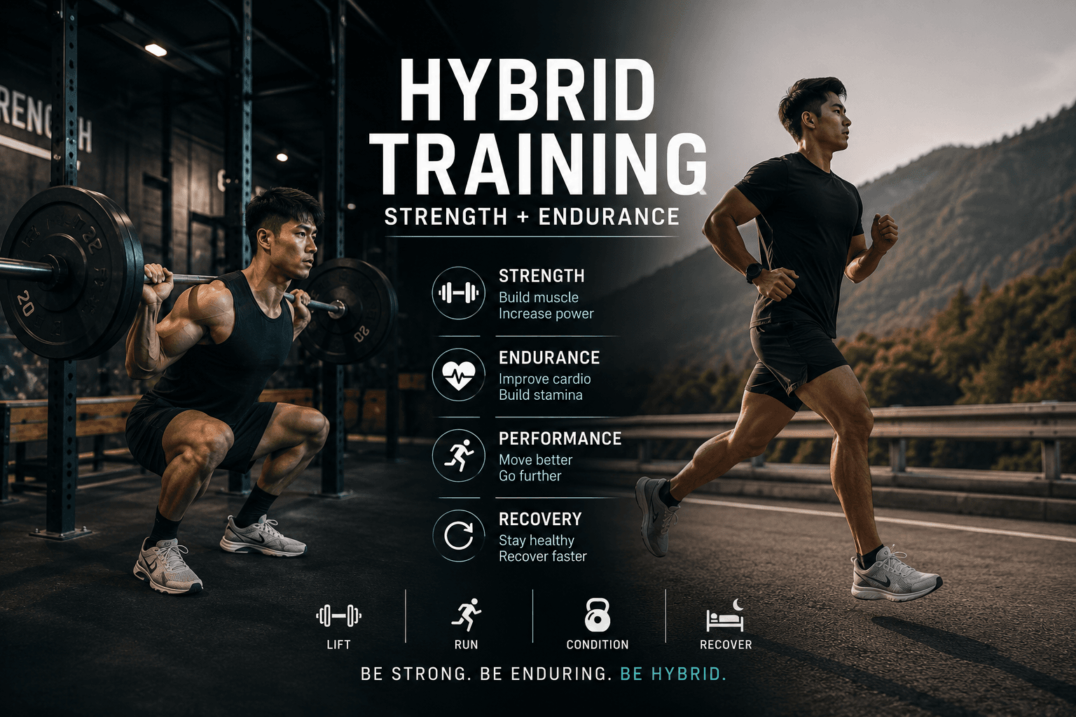 hybrid training ทั้งวิ่งและเวทเทรนนิ่ง